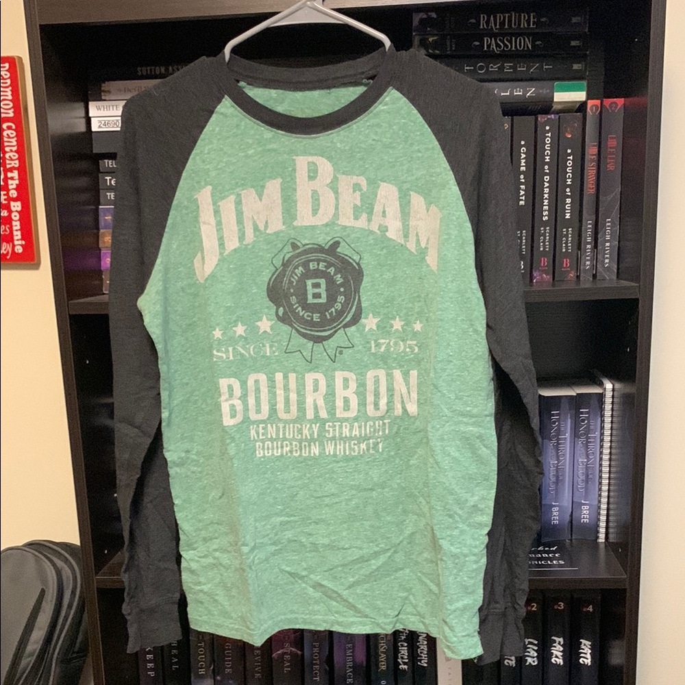 Jim Beam Green and Black Men's Shirt